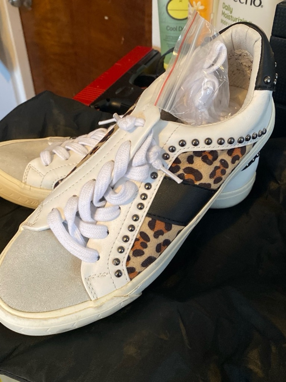 Vintage Havana White, Black & Leopard Women's Fashion Sneakers